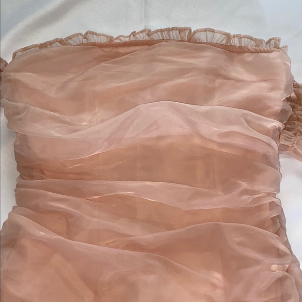 Pink Ruched Mini Dress - Picture 5 of 5